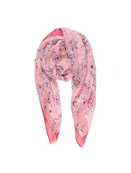 Scarf for Women Lightweight Floral Flower Scarves for Spring Fall Shawl Wrap