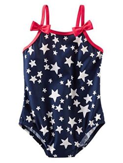 Osh Kosh B'Gosh Baby Girls Navy Stars One Piece Swim Suit