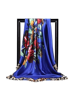 K-ELewon 35" Large Women's Satin Square Silk Feeling Hair Scarf Wrap Headscarf