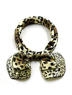 uxcell Women Square Scarf Scarves Leopard Printed Striped Polka Dots Pattern Kerchief Neckerchief