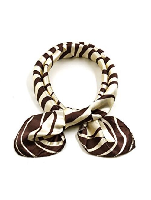 uxcell Women Square Scarf Scarves Leopard Printed Striped Polka Dots Pattern Kerchief Neckerchief