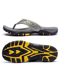 Mens Flip Flops Arch Support Sport Thong Sandals Non Slip Outdoor Beach Walking Slippers