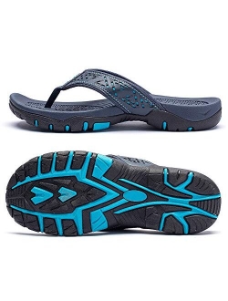 Mens Flip Flops Arch Support Sport Thong Sandals Non Slip Outdoor Beach Walking Slippers