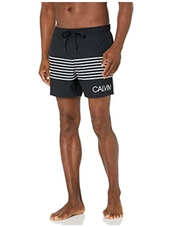 Men's Elastic Waist Quick Dry Swim Trunk