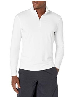 Amazon Brand - Peak Velocity Men's Pima Cotton Lightweight Quarter Zip Shirt