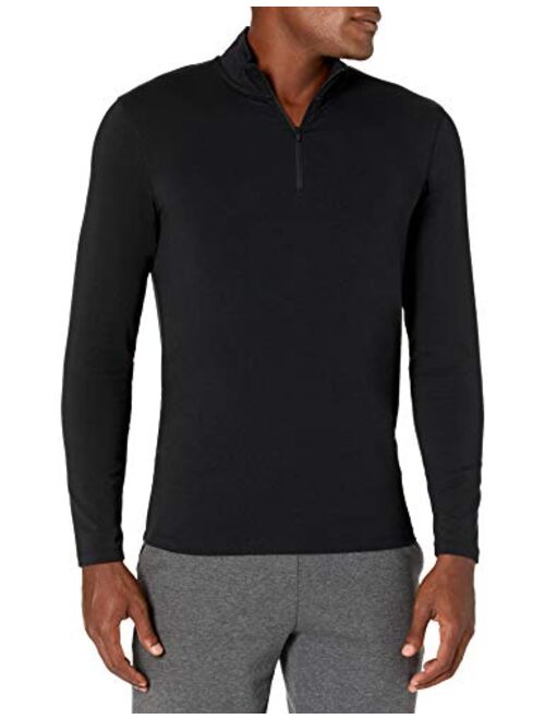 Amazon Brand - Peak Velocity Men's Pima Cotton Lightweight Quarter Zip Shirt