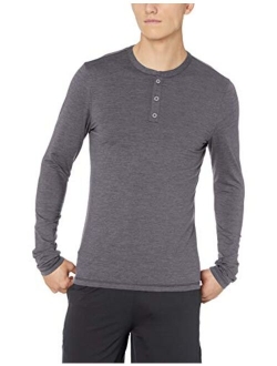 Amazon Brand - Peak Velocity Men's Thermal Long Sleeve Athletic-Fit Henley Top