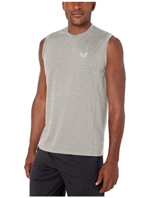 Amazon Brand - Peak Velocity Men's Tech-Stretch Sleeveless Quick-Dry Loose-fit T-Shirt