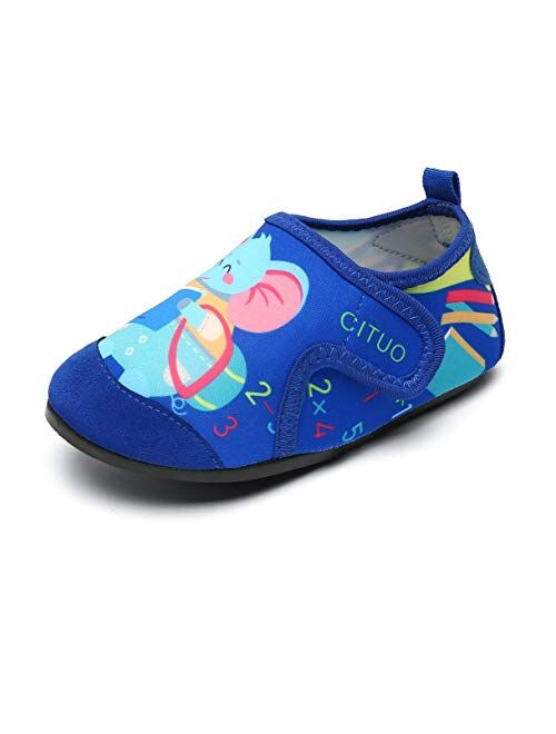 ChayChax Toddler Girls Boys Sock House Slippers Kids Lightweight Cute Cartoon Indoor Home Shoes with Non-Slip Rubber Sole