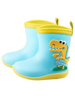 Kids Cute Rain Boots Waterproof Rubber Boot Shoes Boys Girls Dinosaur Rain Shoes Non-Slip