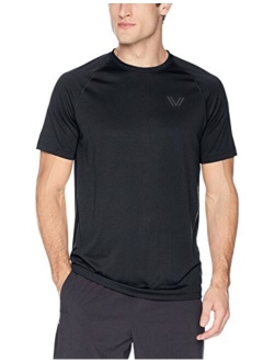 Amazon Brand - Peak Velocity Men's Tech-Vent Short Sleeve Odor-resistant T-Shirt