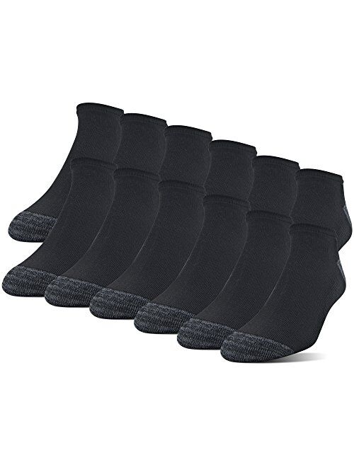 Gildan mens Polyester Half Cushion Ankle Socks 12-pack