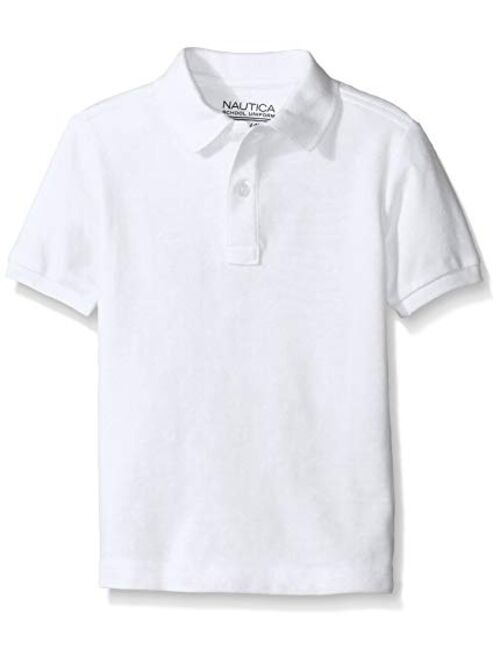 Nautica Boys' School Uniform Short Sleeve Pique Polo