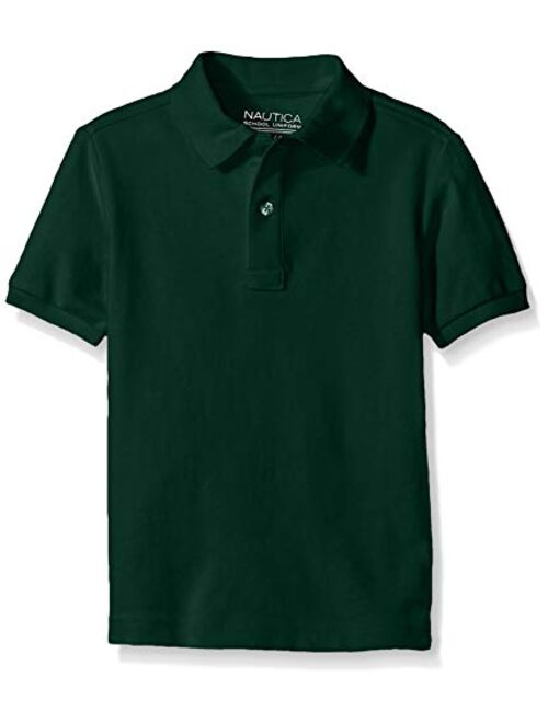 Nautica Boys' School Uniform Short Sleeve Pique Polo