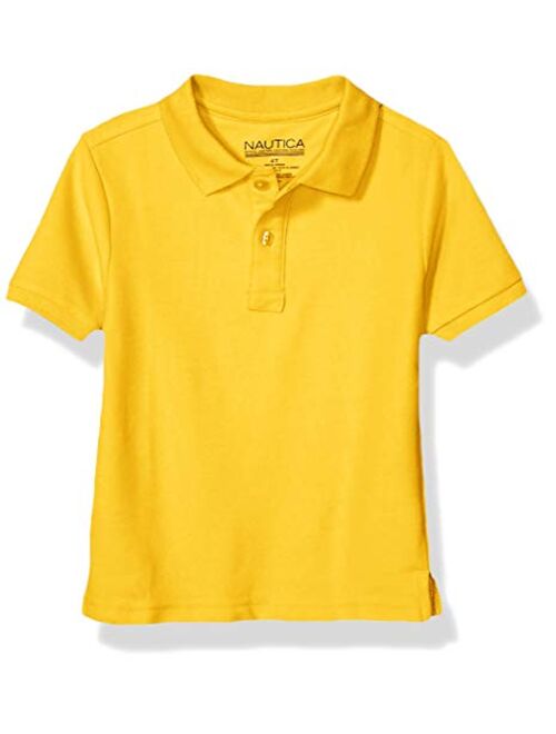 Nautica Boys' School Uniform Short Sleeve Pique Polo