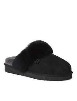 EZ Feet Women's Shearling Scuffs Fluffy Breathable Slip-On Slippers