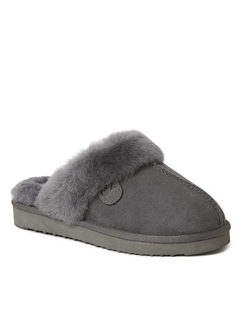 EZ Feet Women's Shearling Scuffs Fluffy Breathable Slip-On Slippers