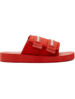 Red Logo Strap Slides