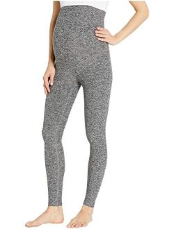 Maternity Empire Women's High Waisted Spacedye Midi Leggings