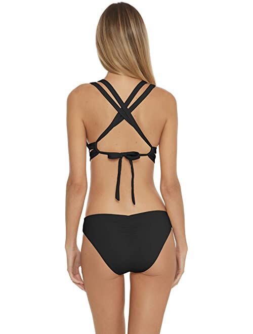 Color Code Nylon And Spandex Hipster Style Bikini Set