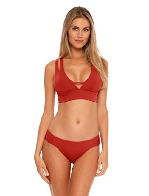 Color Code Nylon And Spandex Hipster Style Bikini Set