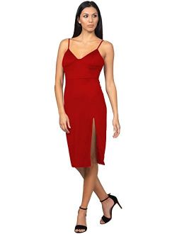 Bebe High Slit Knit Midi Dress