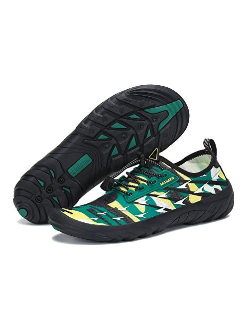 SAGUARO Men's Water Shoes Quick Dry Barefoot Women's Sports Aqua Shoes Outdoor Beach Swim Diving Surf Kayak Boating Walking