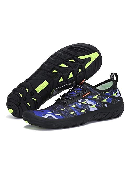 SAGUARO Men's Water Shoes Quick Dry Barefoot Women's Sports Aqua Shoes Outdoor Beach Swim Diving Surf Kayak Boating Walking