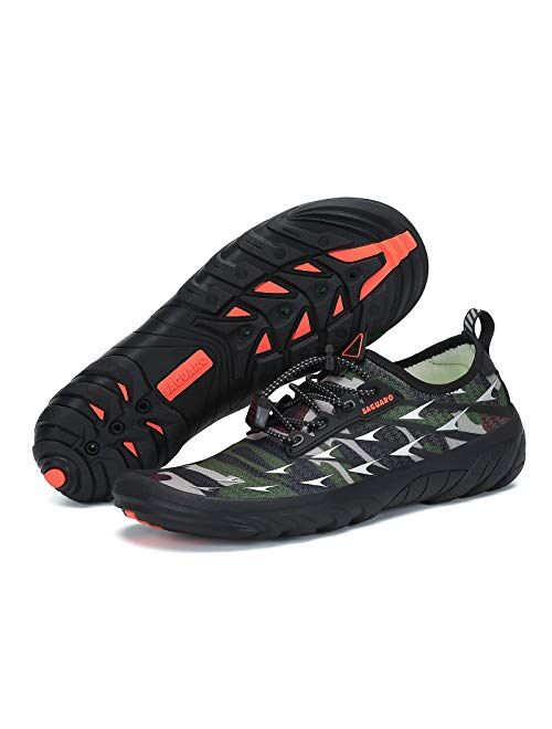 SAGUARO Men's Water Shoes Quick Dry Barefoot Women's Sports Aqua Shoes Outdoor Beach Swim Diving Surf Kayak Boating Walking