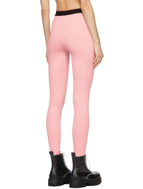 VETEMENTS Pink Logo Leggings