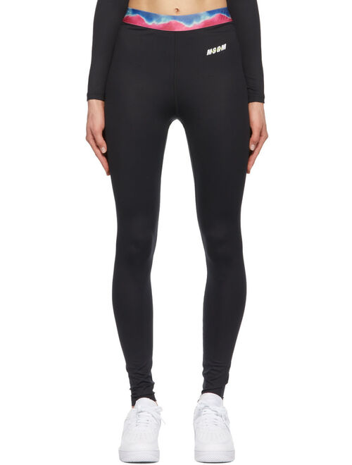 MSGM Black 'Active' High-Rise Leggings