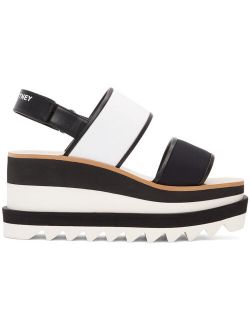 Black & White Sneak Elyse Platform Sandals