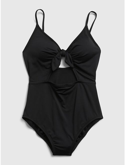 Buy GAP Recycled Tie-Front Cut Out Swim One-Piece online | Topofstyle
