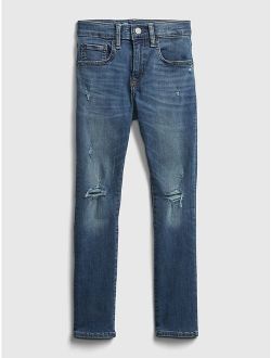 Kids Destructed Super Skinny Jeans with Washwell