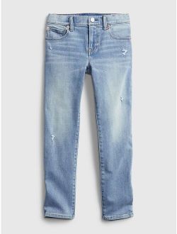 Kids Distressed Slim Jeans with Washwell