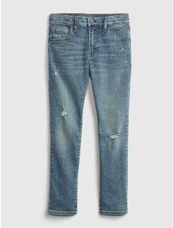 Kids Slim Taper Jeans with Washwell