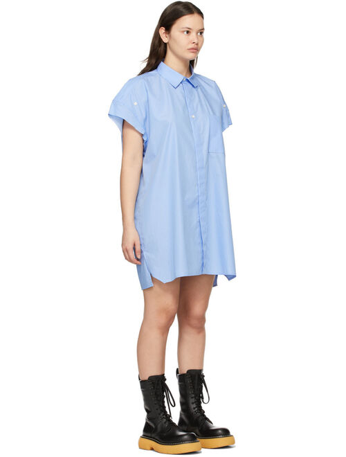 Blue Striped Shirt Dress