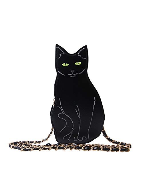 LUI SUI Womens Black Cat Purse Dinosaur Crossbody Bags Girls Flamingo Animal Purse Bags Chic Clutch Bags