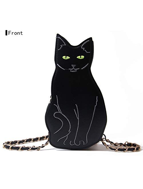 LUI SUI Womens Black Cat Purse Dinosaur Crossbody Bags Girls Flamingo Animal Purse Bags Chic Clutch Bags