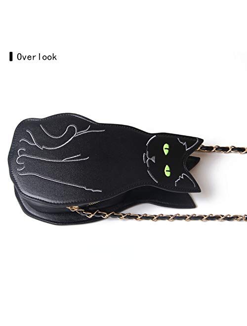 LUI SUI Womens Black Cat Purse Dinosaur Crossbody Bags Girls Flamingo Animal Purse Bags Chic Clutch Bags