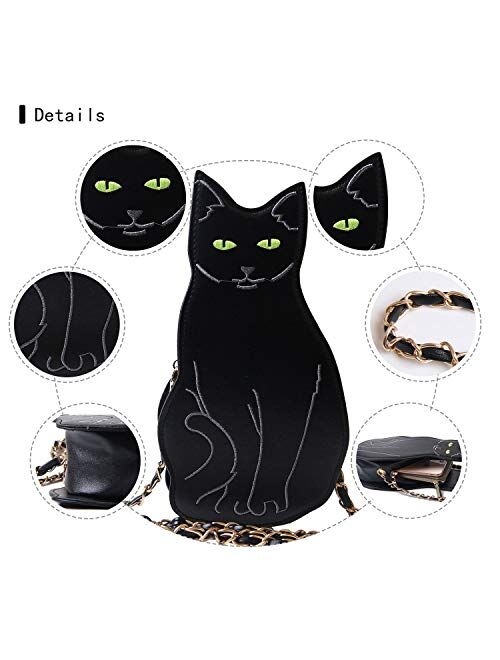 LUI SUI Womens Black Cat Purse Dinosaur Crossbody Bags Girls Flamingo Animal Purse Bags Chic Clutch Bags