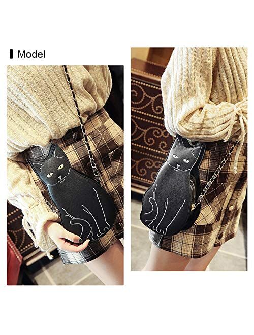 LUI SUI Womens Black Cat Purse Dinosaur Crossbody Bags Girls Flamingo Animal Purse Bags Chic Clutch Bags