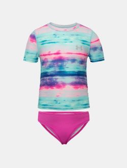 Girls' Pre-School UA Stripe Rashguard Set