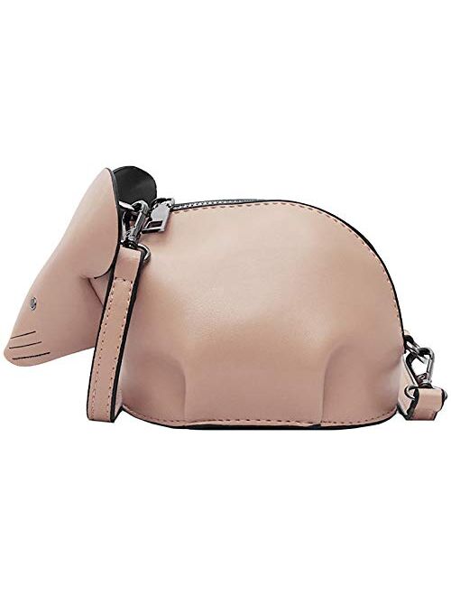 QZUnique Shoulder Handbags Women 3D Unicorn Purse Animal Style Bags Zipper Crossbody Wallet Clutch Messenger Bag White