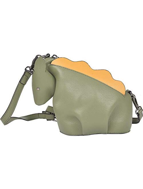 QZUnique Shoulder Handbags Women 3D Unicorn Purse Animal Style Bags Zipper Crossbody Wallet Clutch Messenger Bag White