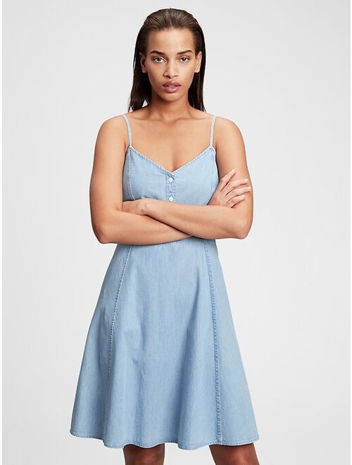 GAP Fit & Flare Cami Denim Dress