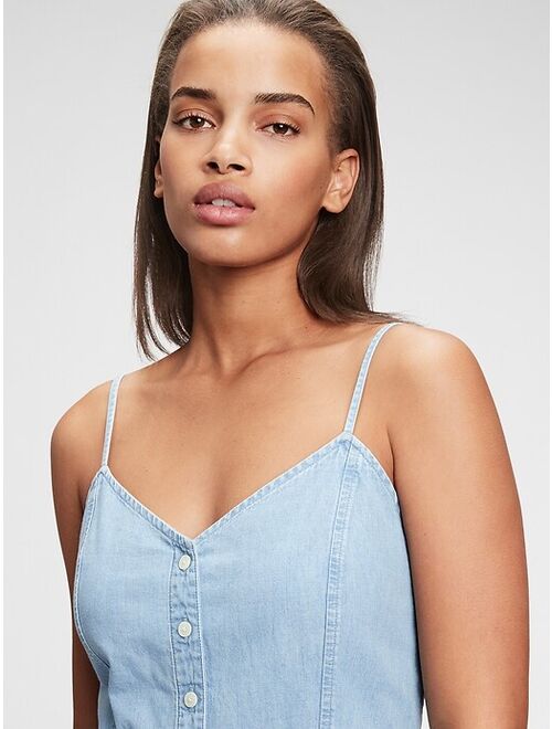 GAP Fit & Flare Cami Denim Dress