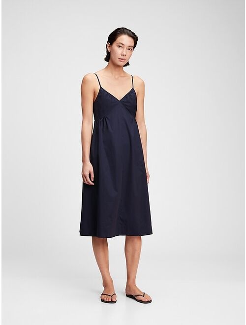 gap v neck cami midi dress