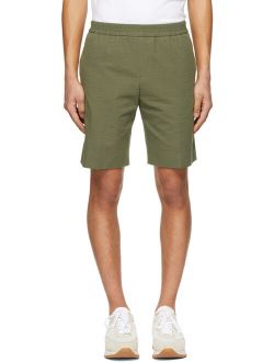 Khaki Pavel Cotton Mid Rise Shorts