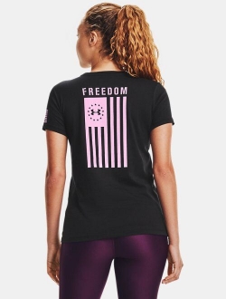 Women's Solid Short Sleeve UA Freedom Flag T-Shirt